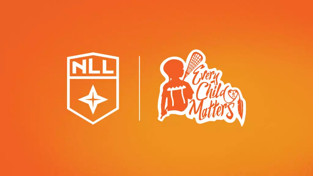 Every Child Matters x NLL on orange background