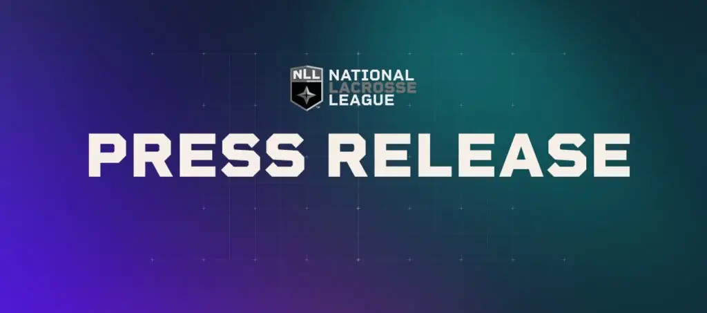 NLL National Lacrosse League press release text on gradient background