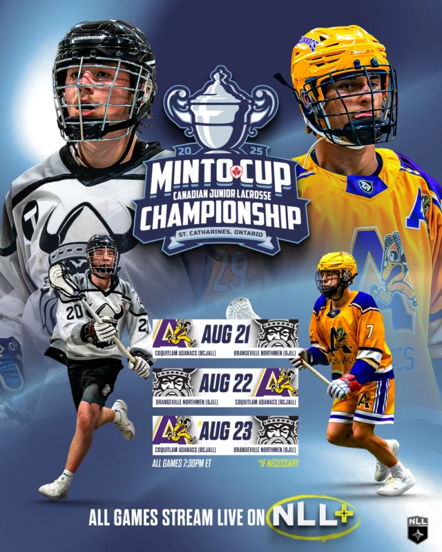 The stage is set and the @TheMintoCup Finals are here! ⚡️

Catch all of the action LIVE on NLL+