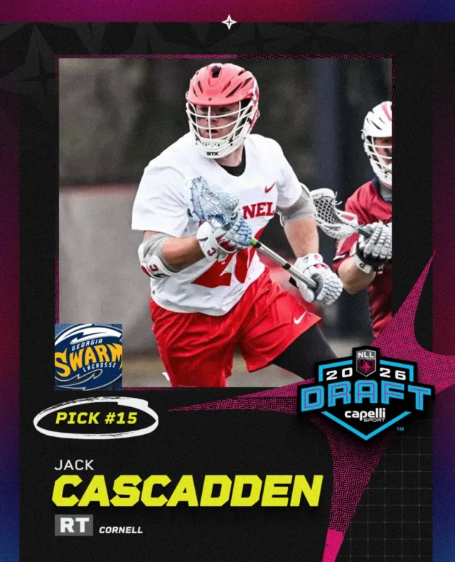 The Georgia Swarm select Jack Cascadden with the No. 15 pick!