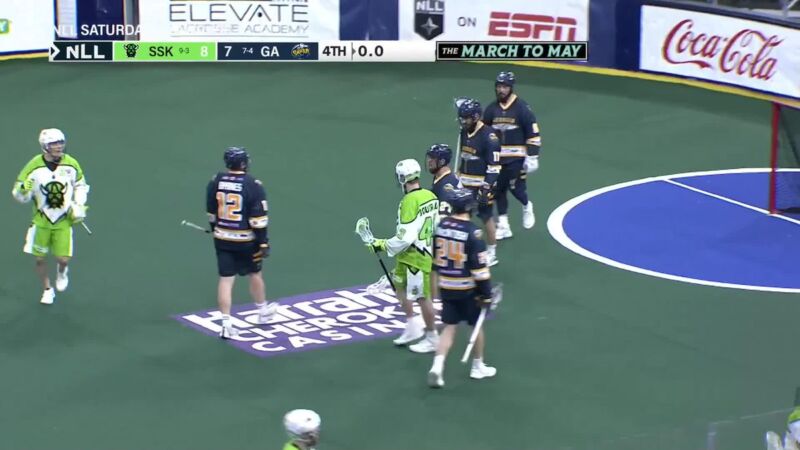 Image for the Tweet beginning: First to 10! @SaskRushLAX improve